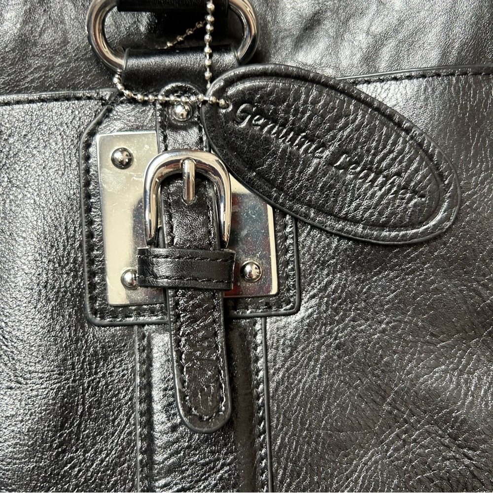 Wilsons Leather Black Computer Work Briefcase Bag - image 2